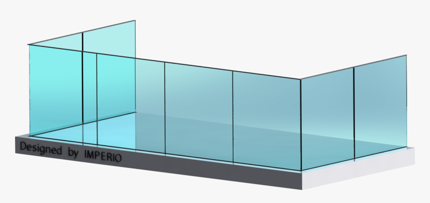 Imperio L40 Series Frameless Glass Railings - Steel Glass Railing Png, Transparent Png, Free Download