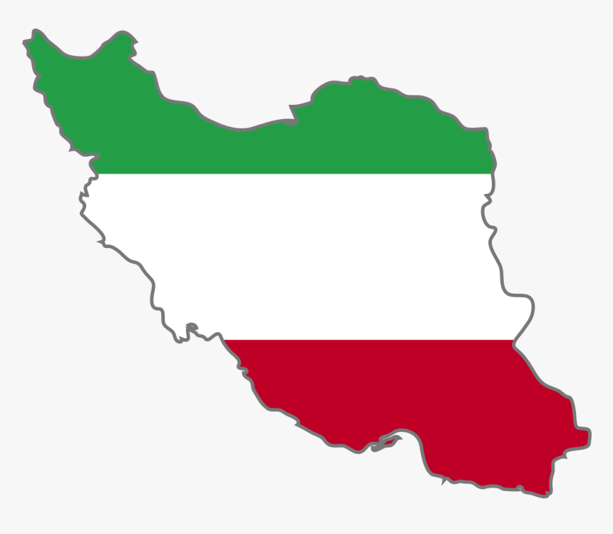 Iran Flag Map, HD Png Download, Free Download