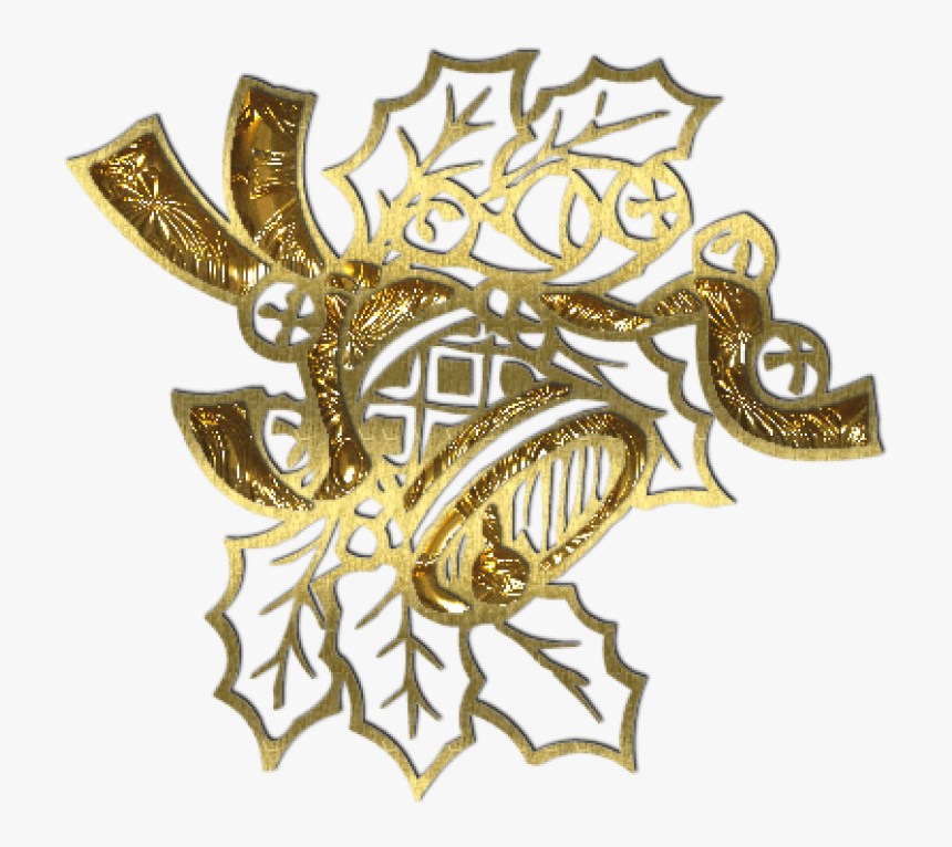 Gold Christmas Bell Png Image - Gold Christmas Bells Clipart, Transparent Png, Free Download