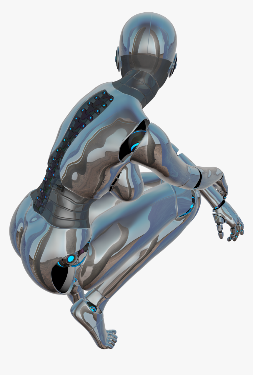 Girl, Woman, Posing, Back, Robot, Cyborg, Android - Png Robot Woman, Transparent Png, Free Download