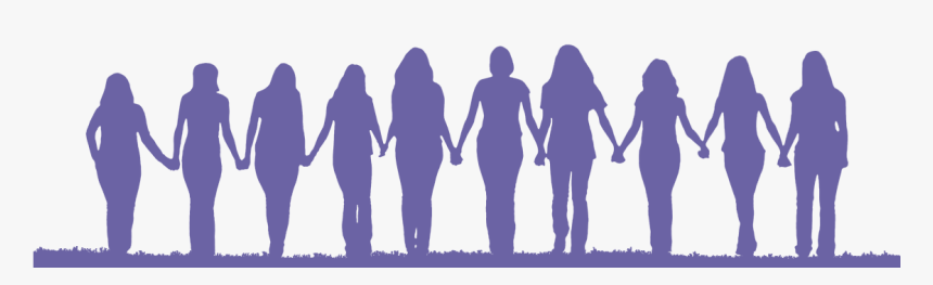 Friendship Silhouette Woman Clip Art - Women Holding Hands Silhouette, HD Png Download, Free Download