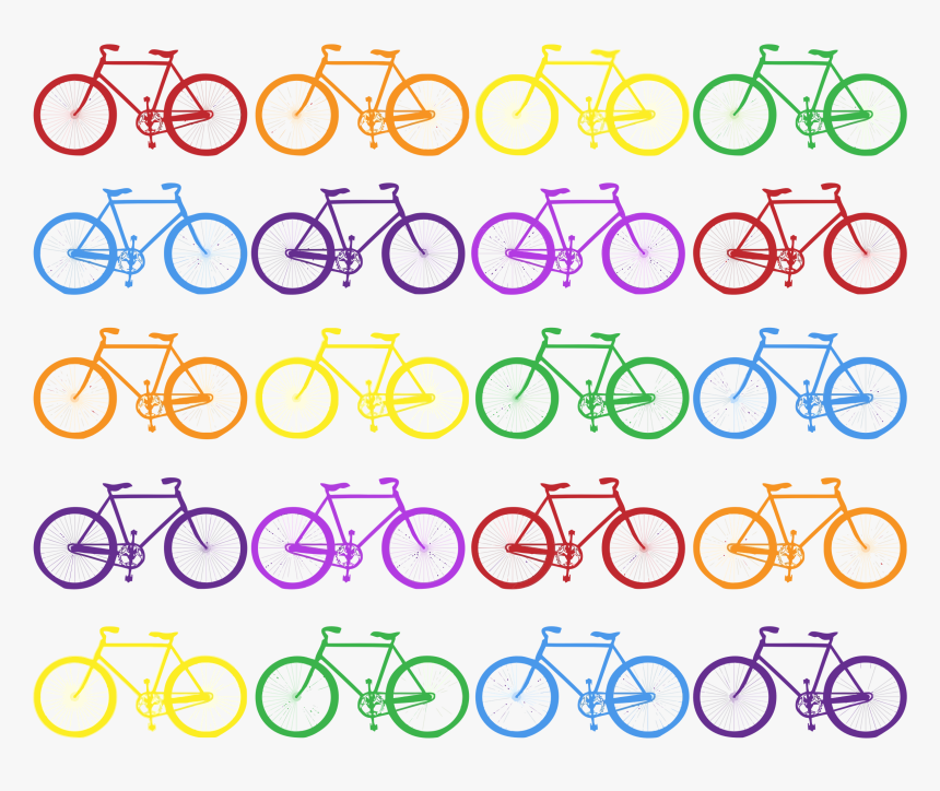 Colorful Bicycles Background Clip Arts - Bicycle Background, HD Png Download, Free Download