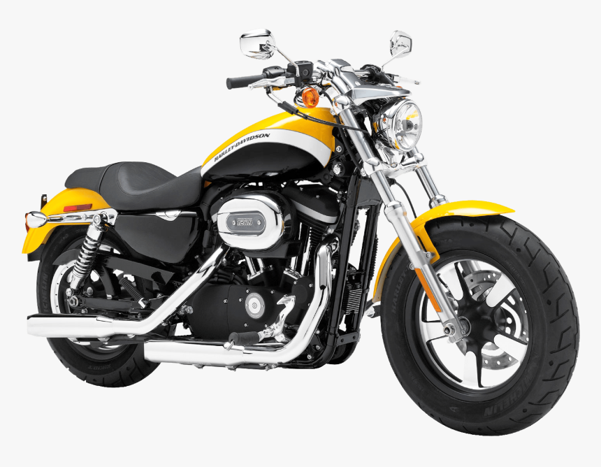 Download Yellow Sportster Motorcycle - Harley Davidson Bike Photo Hd, HD Png Download, Free Download
