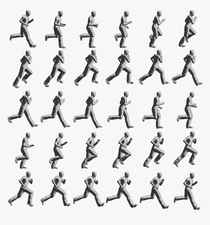 3d Soldier Sprite Sheet Png - Animation Illusion Of Movement ...