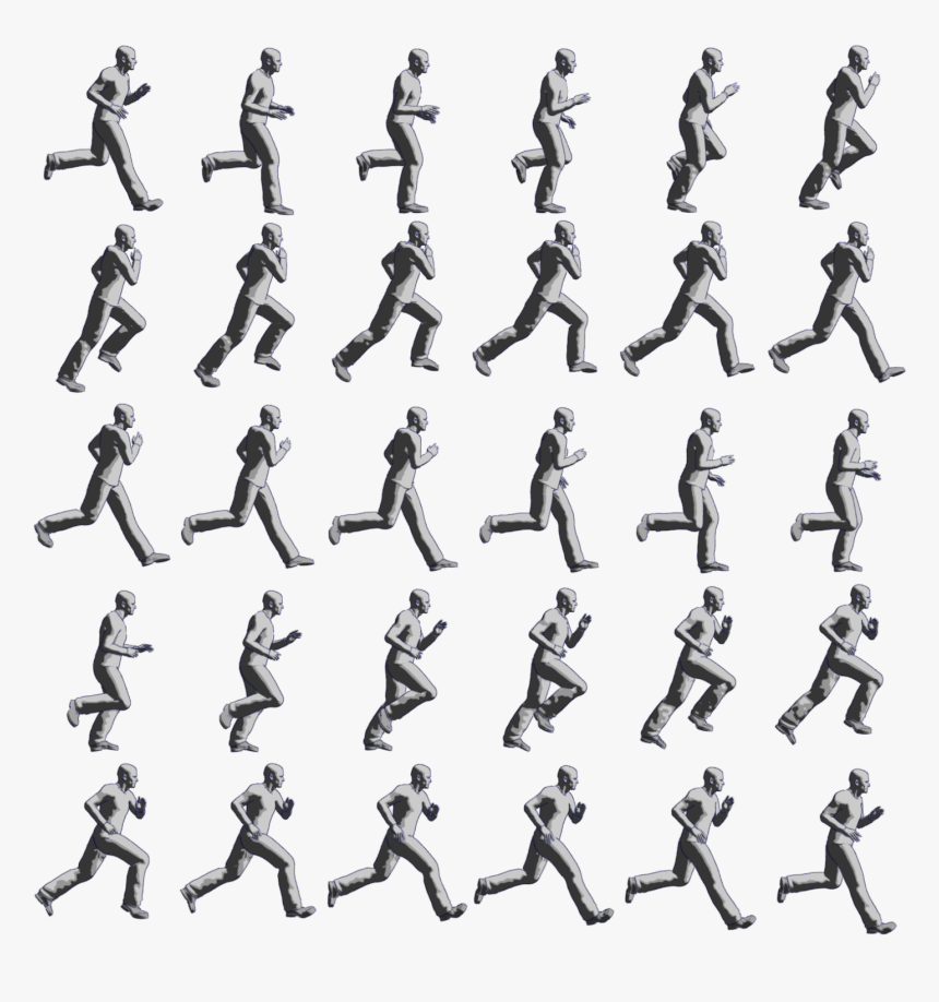 3d Soldier Sprite Sheet Png - Animation Illusion Of Movement, Transparent Png, Free Download