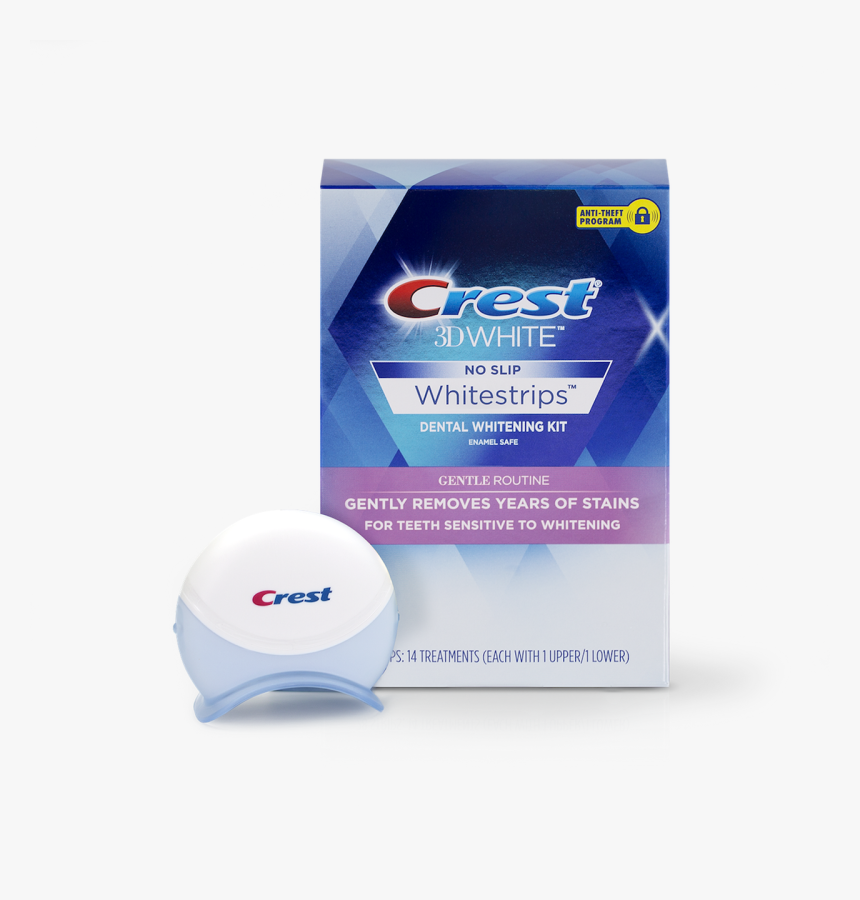 Crest 3d Whitestrips Gentle Whitening Kit - Crest 3d Whitestrips No Slip, HD Png Download, Free Download