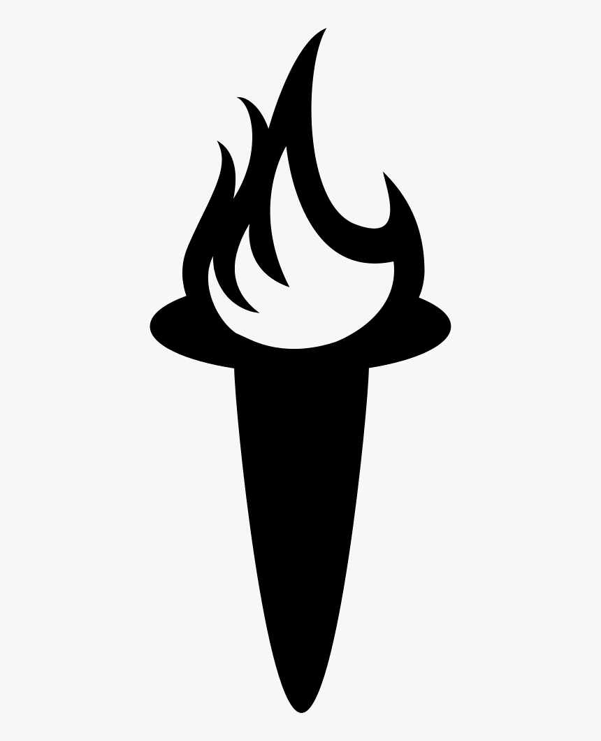 Flames On Torch - Gambar Obor Hitam Putih, HD Png Download, Free Download