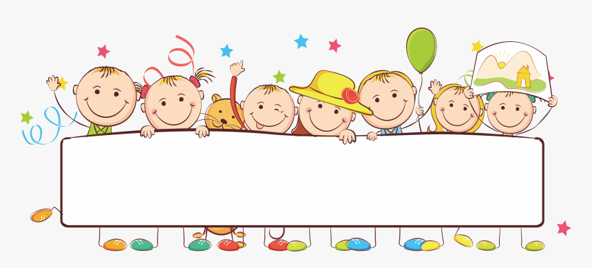 Kids Banner Cartoon Illustration Child Download Free - School Kids Cartoon Png, Transparent Png, Free Download