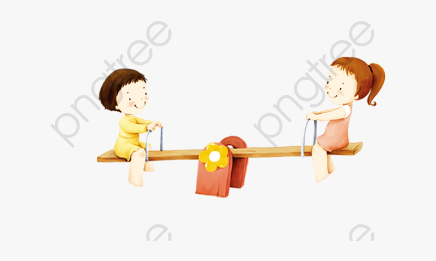 Kids Playing Clipart Cartoon - Cartoon, HD Png Download, Free Download