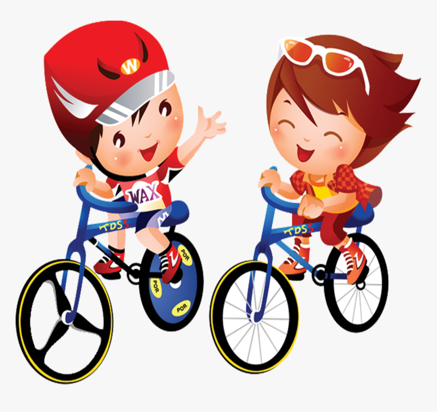 Bicycle Cartoon Drawing Clip Art - Biking Clipart, HD Png Download, Free Download