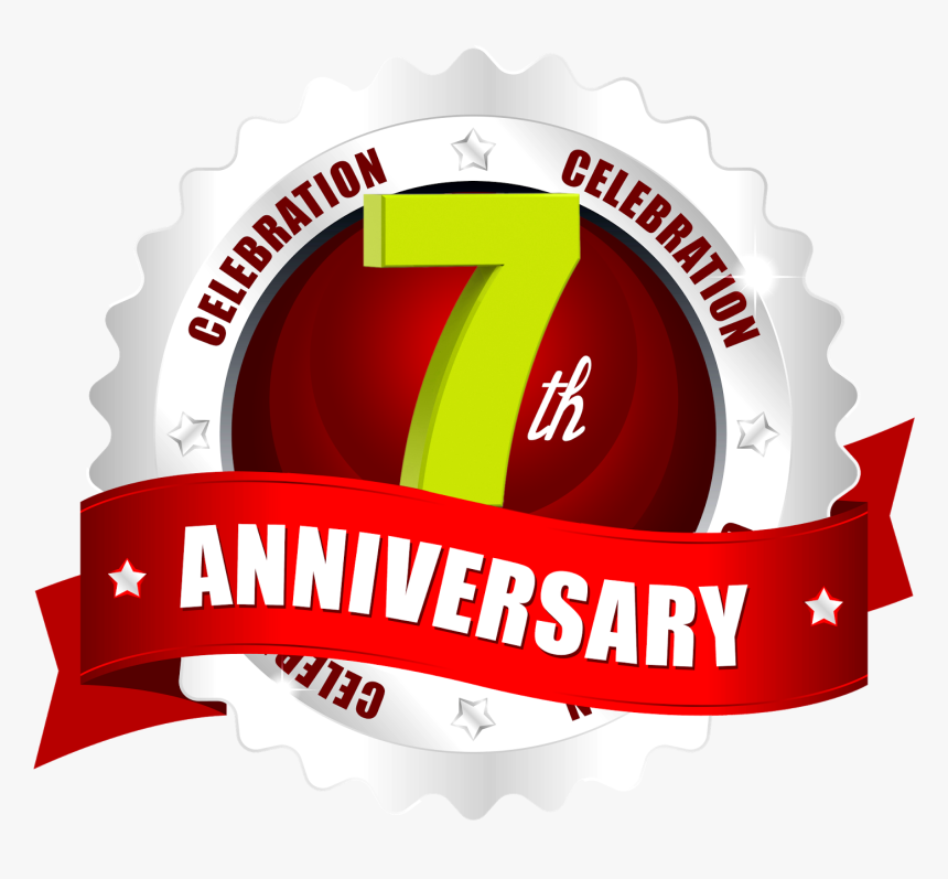 7th Anniversary Logo Template In The Round Label Ping - 5th Anniversary Logo Png, Transparent Png, Free Download