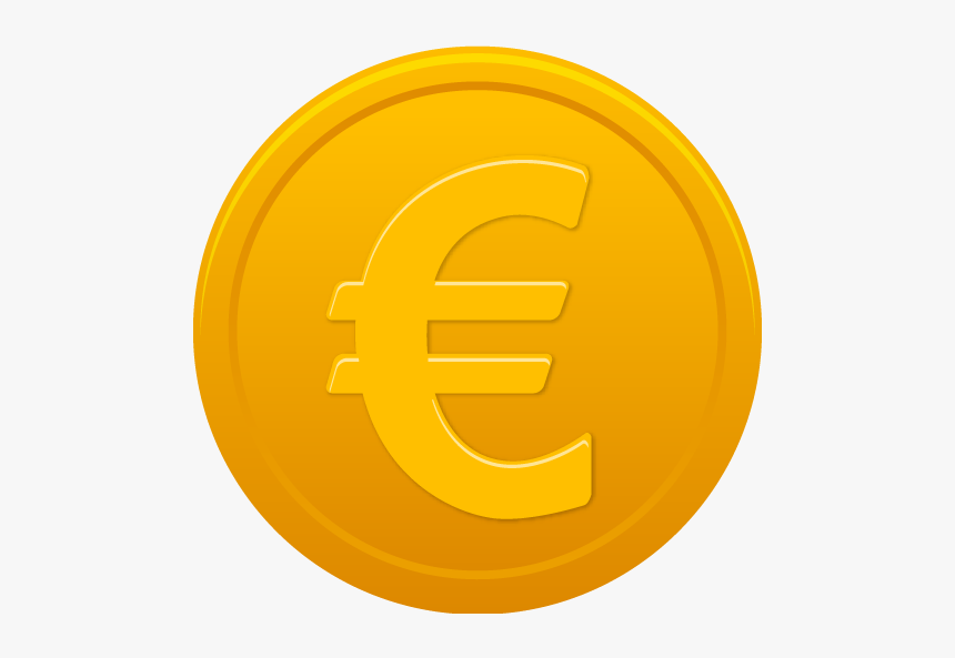 Round Euro Symbol Png Clipart - Coin Euro Icon, Transparent Png, Free Download