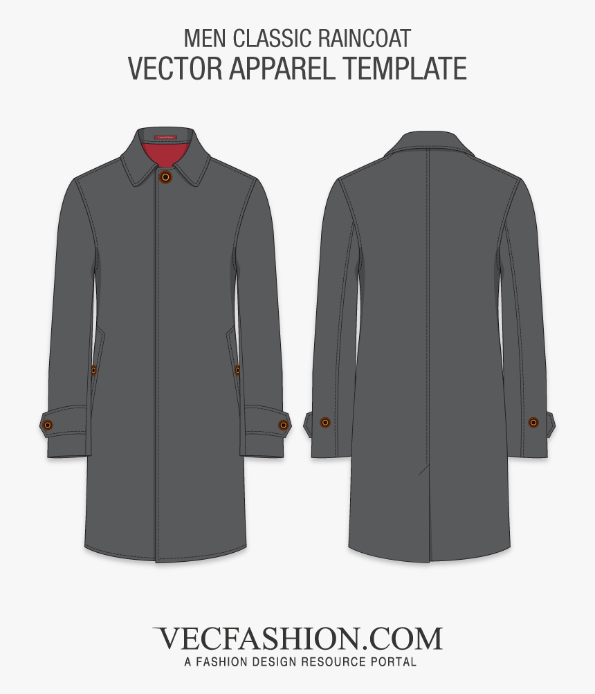 Men Classic Raincoat Vector Template"
 Class="lazyload - Men Tank Top Template, HD Png Download, Free Download