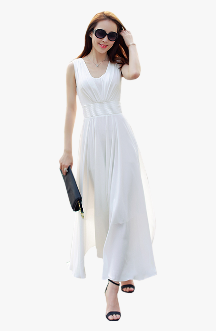 White Dress Women Png, Transparent Png, Free Download