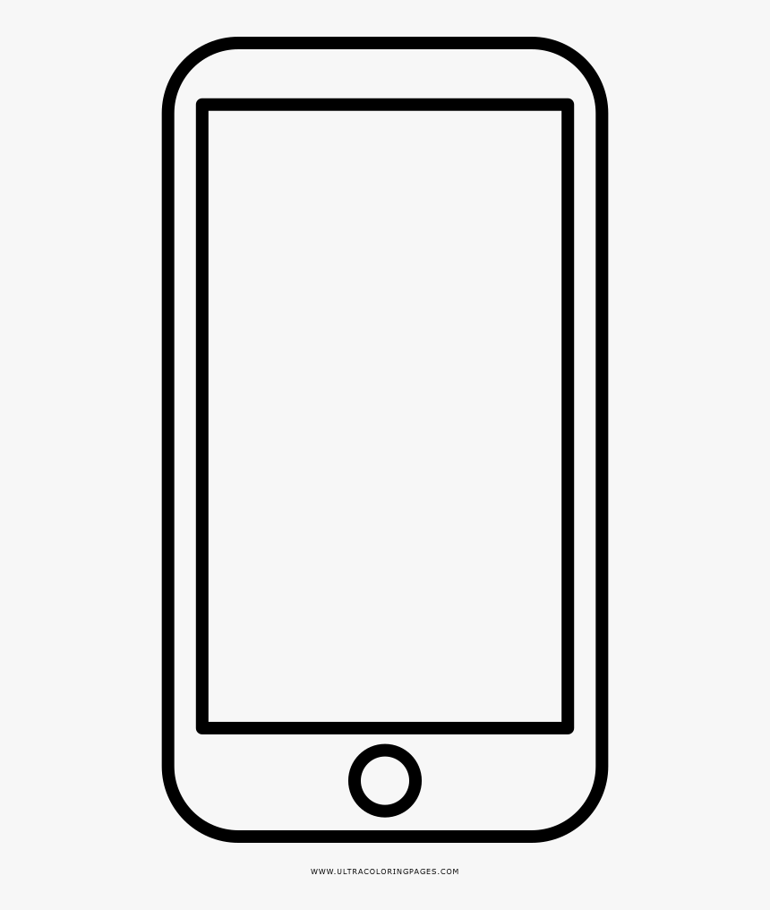 Phone Coloring Pages Mobile Page Ultra - Mobile Phone Coloring Page, HD Png Download, Free Download