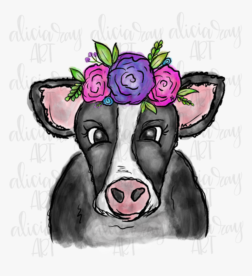 Boho Cow Example Image, HD Png Download, Free Download