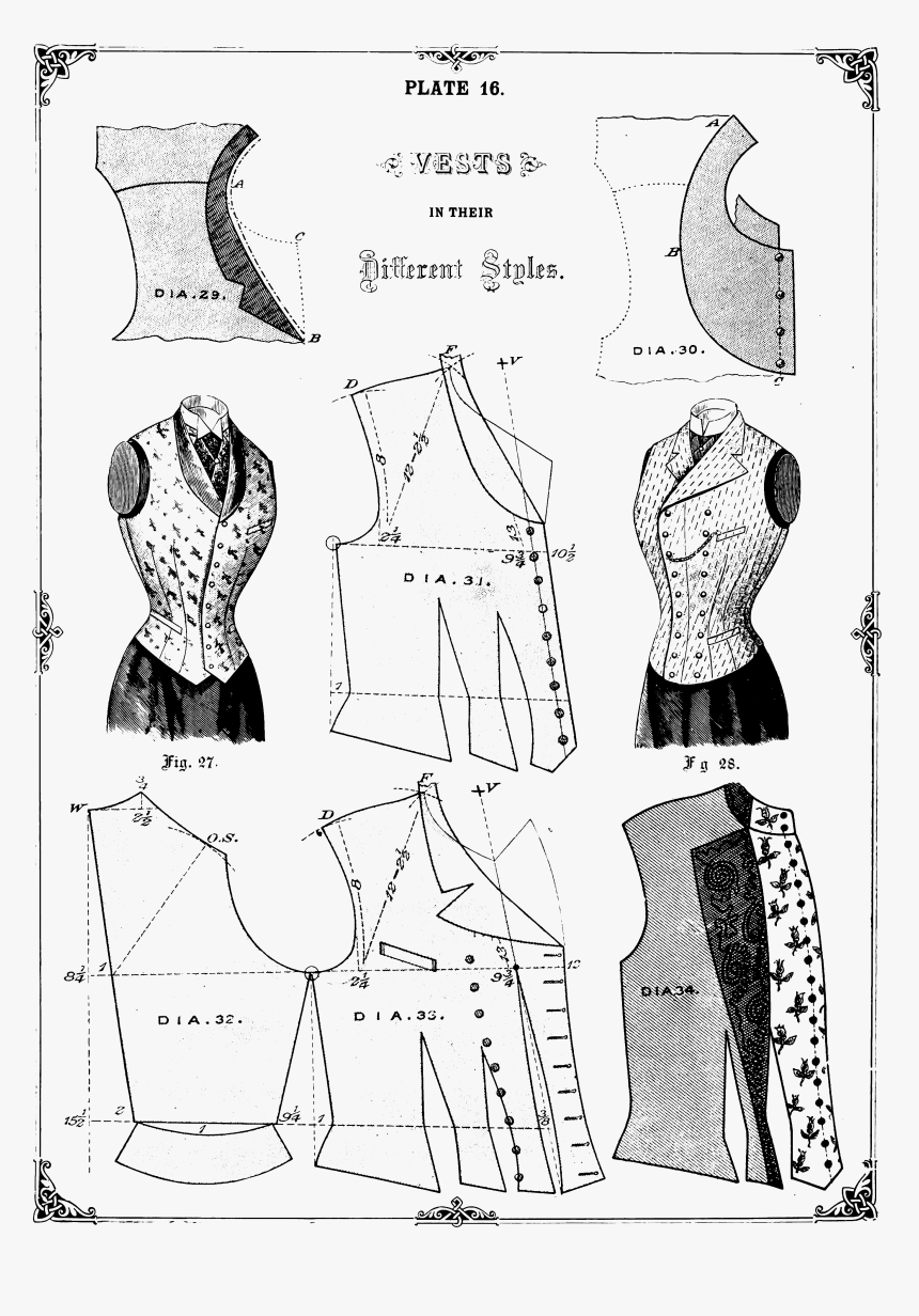 File - The Cutters - Vest Pattern Dame Vintage, HD Png Download, Free Download