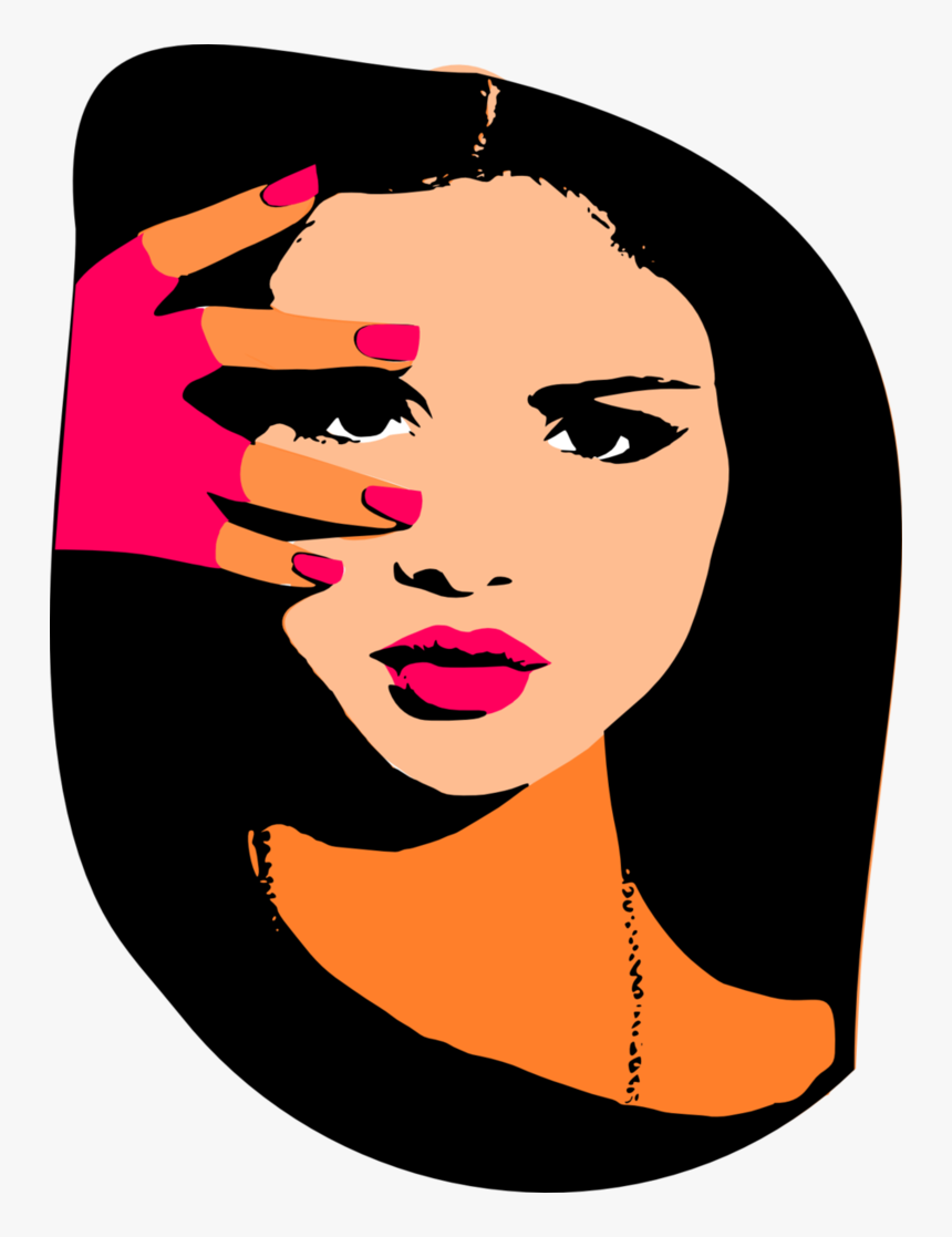 Selena Gomez Portrait Paintings, HD Png Download, Free Download
