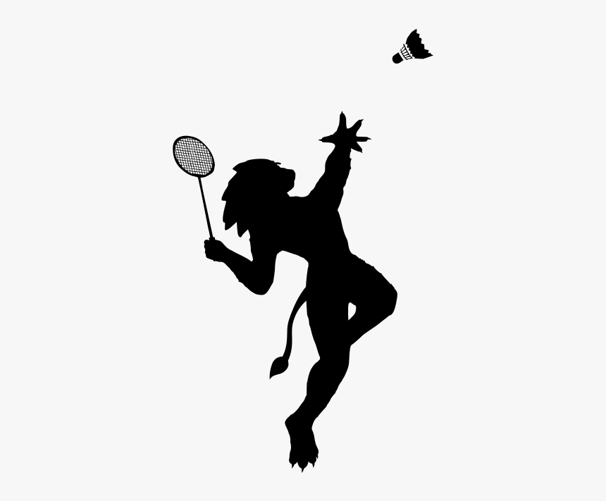 Free Logo Bad Lion - Badminton Cartoon, HD Png Download, Free Download