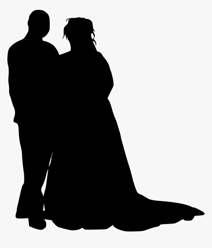 File Format File Size Free Download Bride And Groom - Transparent Background Groom Clipart Wedding Silhouette, HD Png Download, Free Download