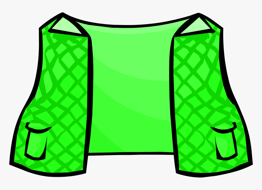 Image Quilted Icong Png Club Penguin Wiki - Club Penguin Green Vest, Transparent Png, Free Download