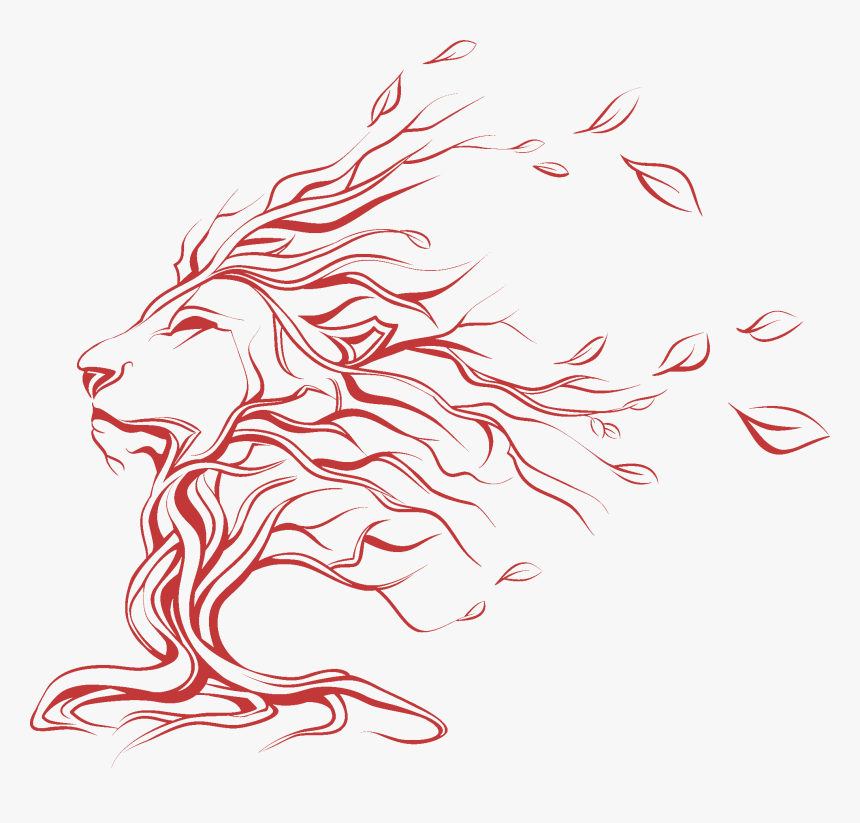 Lion Tattoo Clipart Singham - Tree With Lion Face, HD Png Download, Free Download