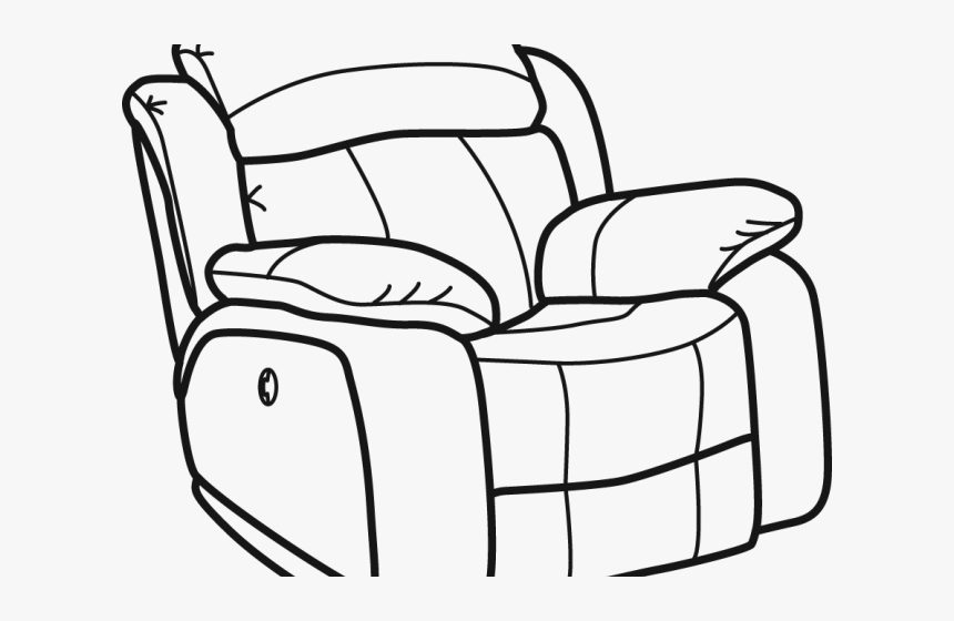 Furniture Clipart Recliner Chair - Arm Chair Clipart Black And White, HD Png Download, Free Download