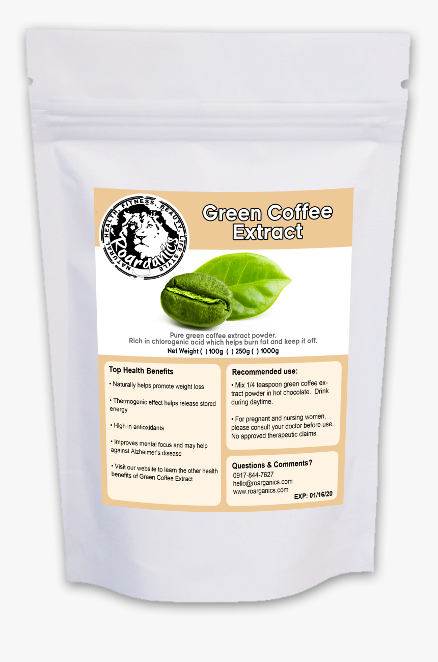 Green Coffee Bean Extract Powder - Green Bean Extract Powder Clear, HD Png Download, Free Download