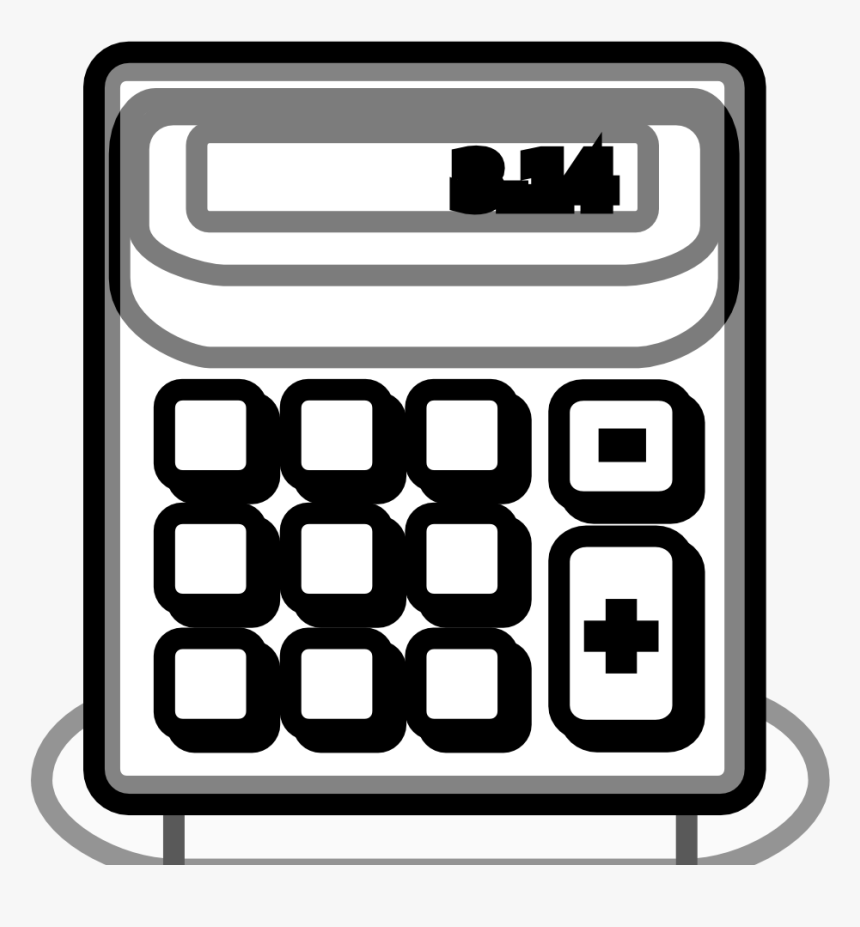 Clip Art Black And White Calculator Icon, HD Png Download, Free Download