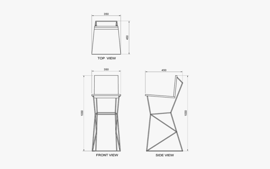 Drawing Chairs Side View - Chair, HD Png Download, Free Download