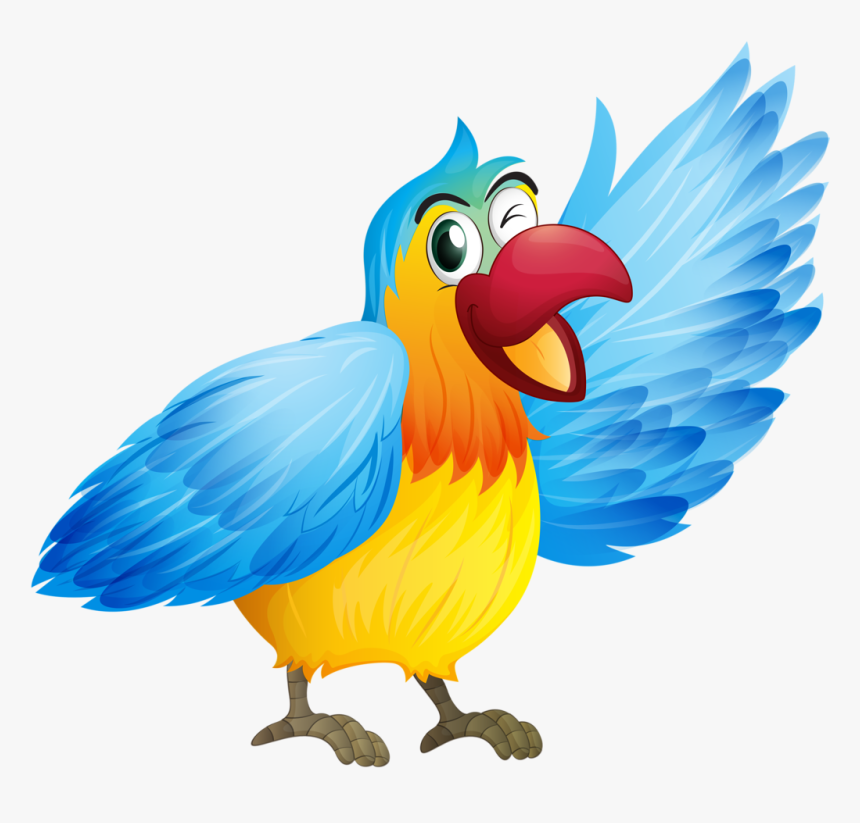 Aves & Passáros & Corujas Etc Disney Clipart, Cute - Smiling Parrot, HD Png Download, Free Download