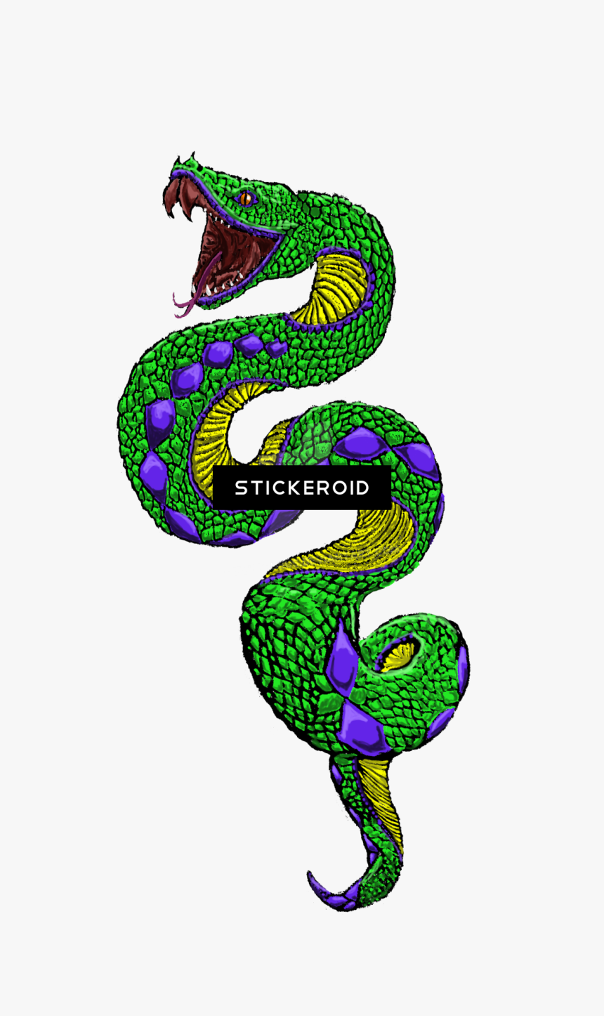 Green Snake Tattoo Art, HD Png Download, Free Download