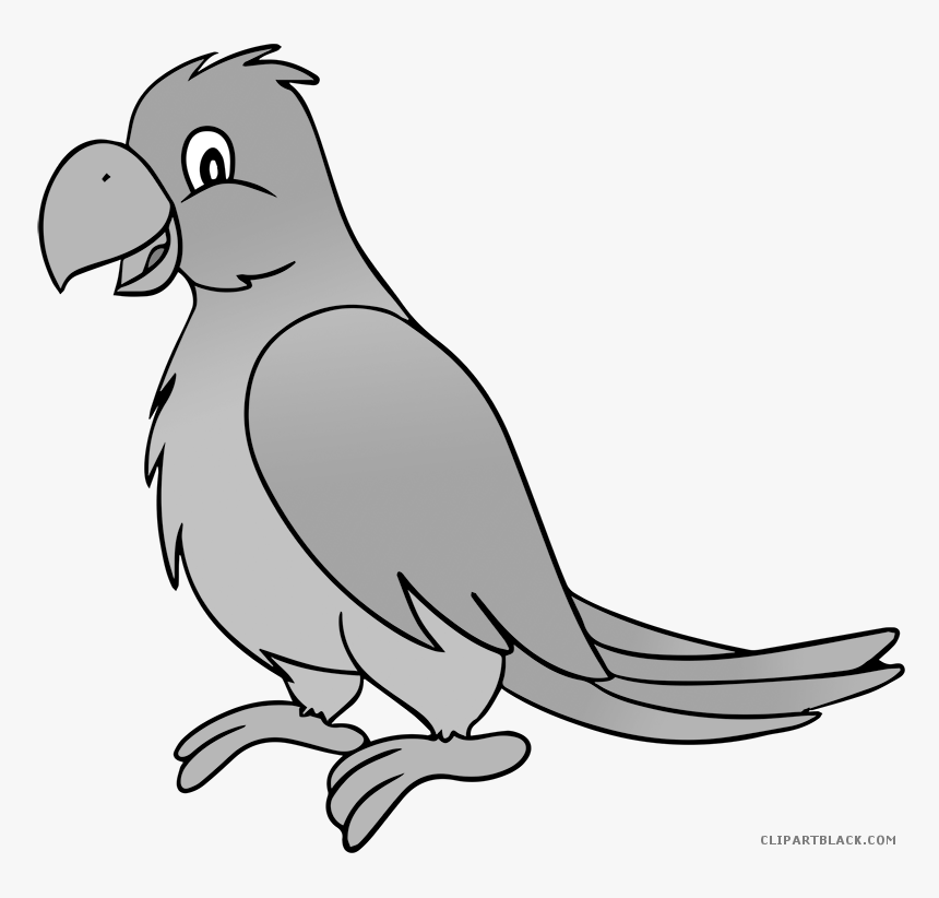 Grayscale Animal Free Black - Parakeet Clipart, HD Png Download, Free Download