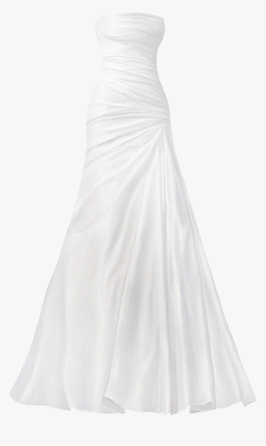 Classical Wedding Dress Png Clip Art - Gown, Transparent Png, Free Download