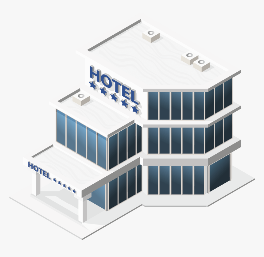 Isometric-hotel - Isometric Art Buildings, HD Png Download, Free Download