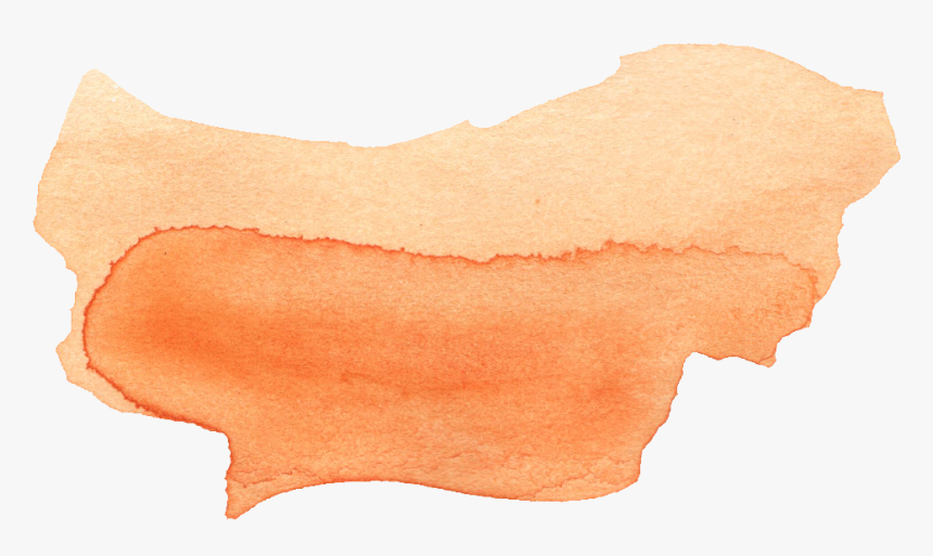 Orange Watercolor Brush Stroke, HD Png Download, Free Download