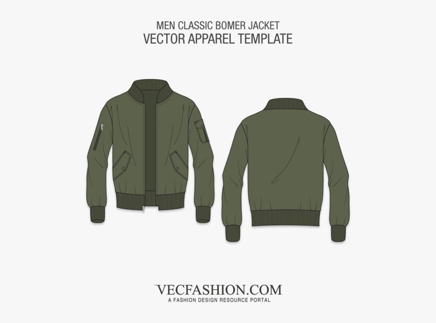 Vector Bomber Jacket Template, HD Png Download, Free Download