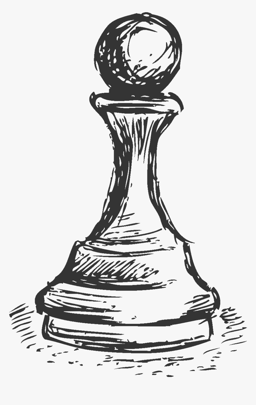 Sketch Pawn Transprent Png - Chess Pieces Png Draw, Transparent Png, Free Download
