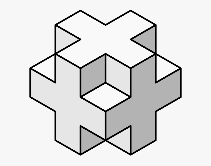 Collection Of Free Isometric Drawing Creative Download - Isometric View Of Cross, HD Png Download, Free Download