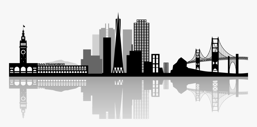 San Francisco Skyline Silhouette Png, Transparent Png, Free Download
