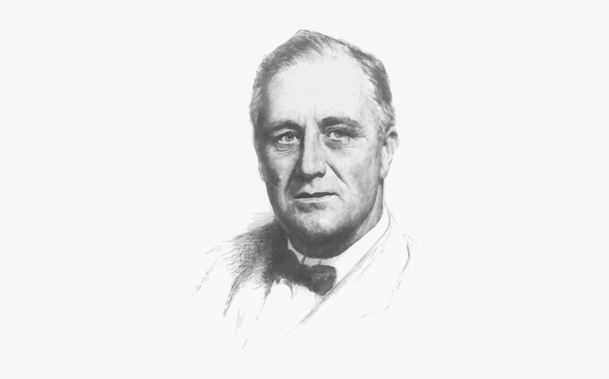 Fdr Drawing White - Franklin D. Roosevelt, HD Png Download, Free Download