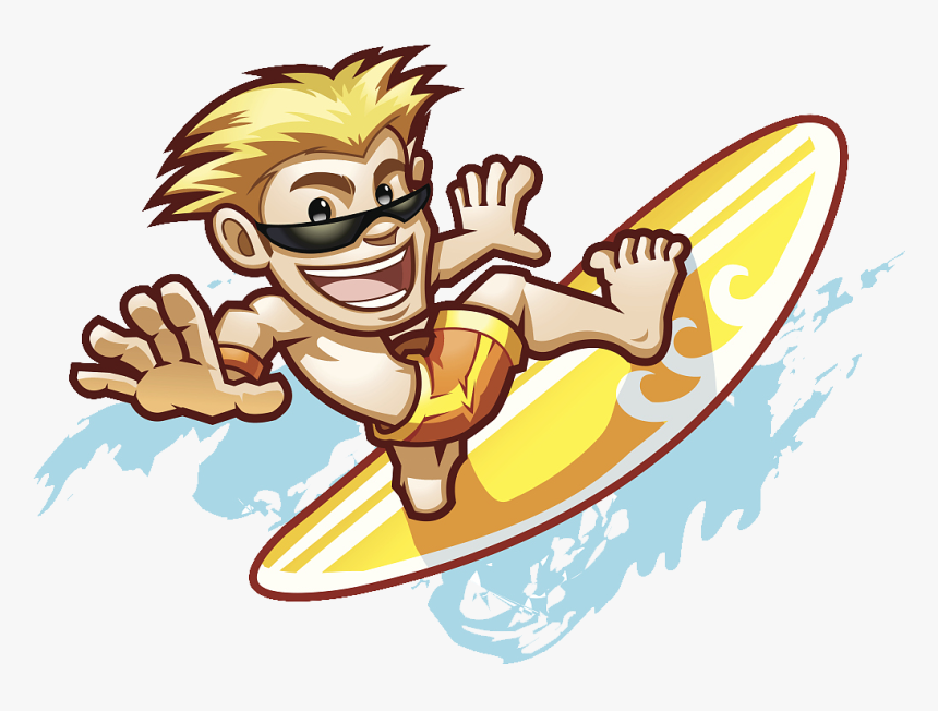 Hawaii Drawing Illustration Surf Enjoy Holiday Relaxing - Clip Art, HD Png Download, Free Download