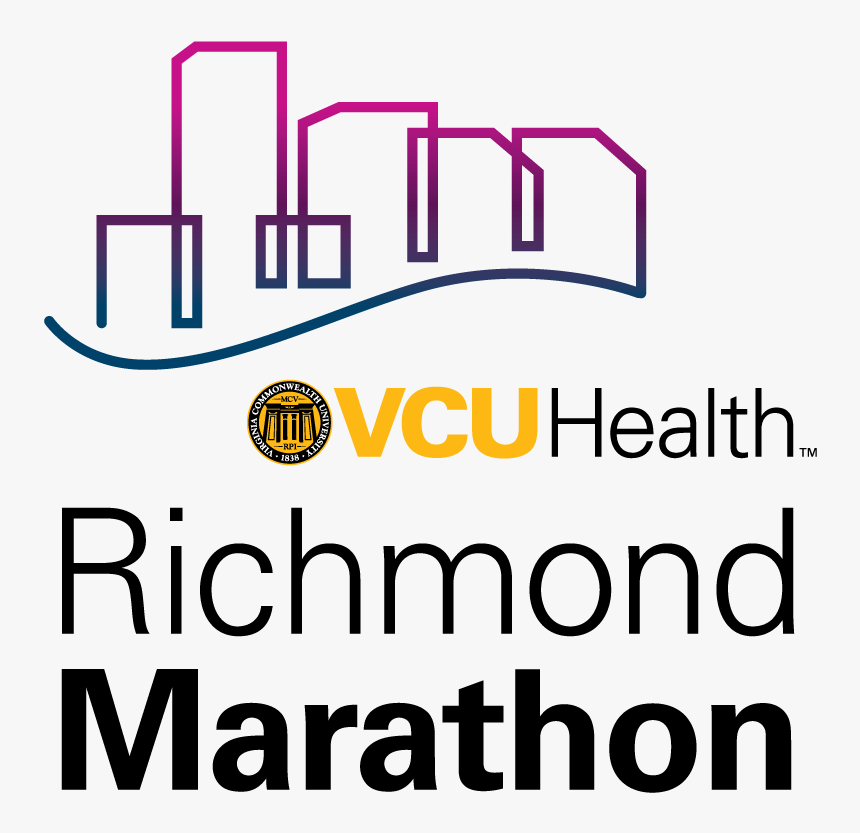 Vcu Health Richmond Marathon & Half Marathon Logo On - Vcu Health Richmond Marathon, HD Png Download, Free Download