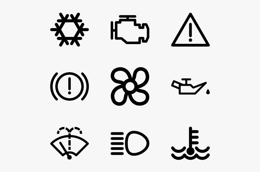 Car Dashboard Symbols Png, Transparent Png, Free Download