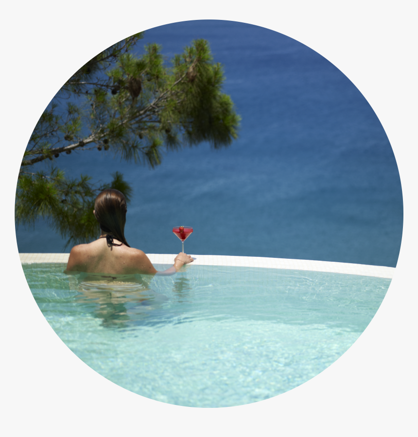 Private Infinity Pool At Lindos Blu, Rhodes, HD Png Download, Free Download
