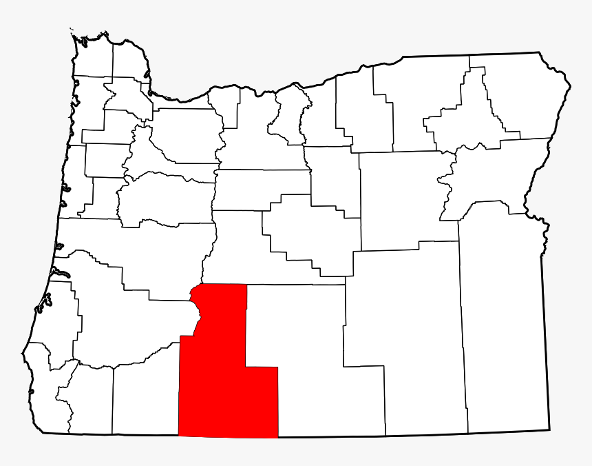 Map Of Oregon Highlighting Klamath County - Oregon Map Lane County, HD Png Download, Free Download