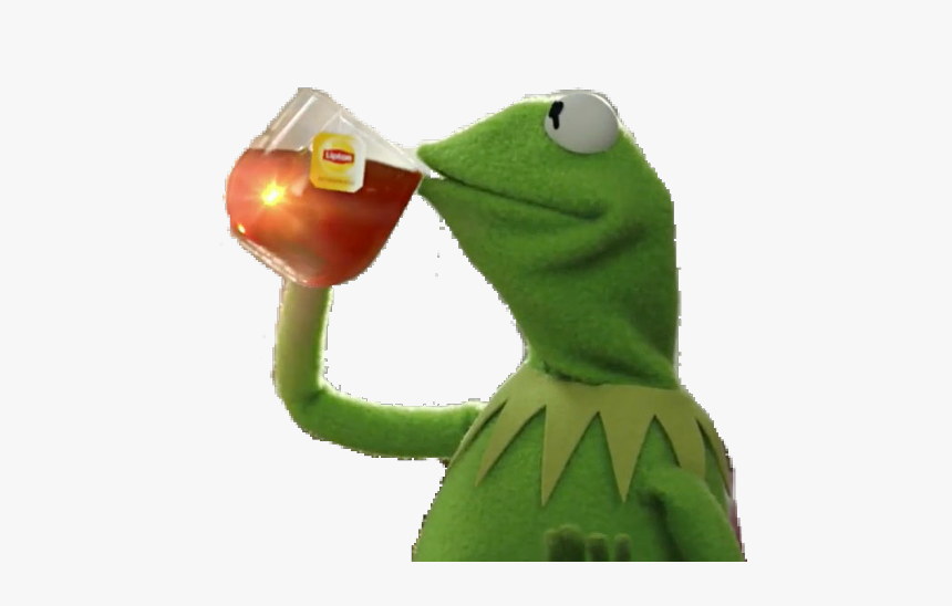 #kermit #kermitmeme #meme #green #stickers #tea #sipthetea - Kermit The Frog Spill The Tea, HD Png Download, Free Download