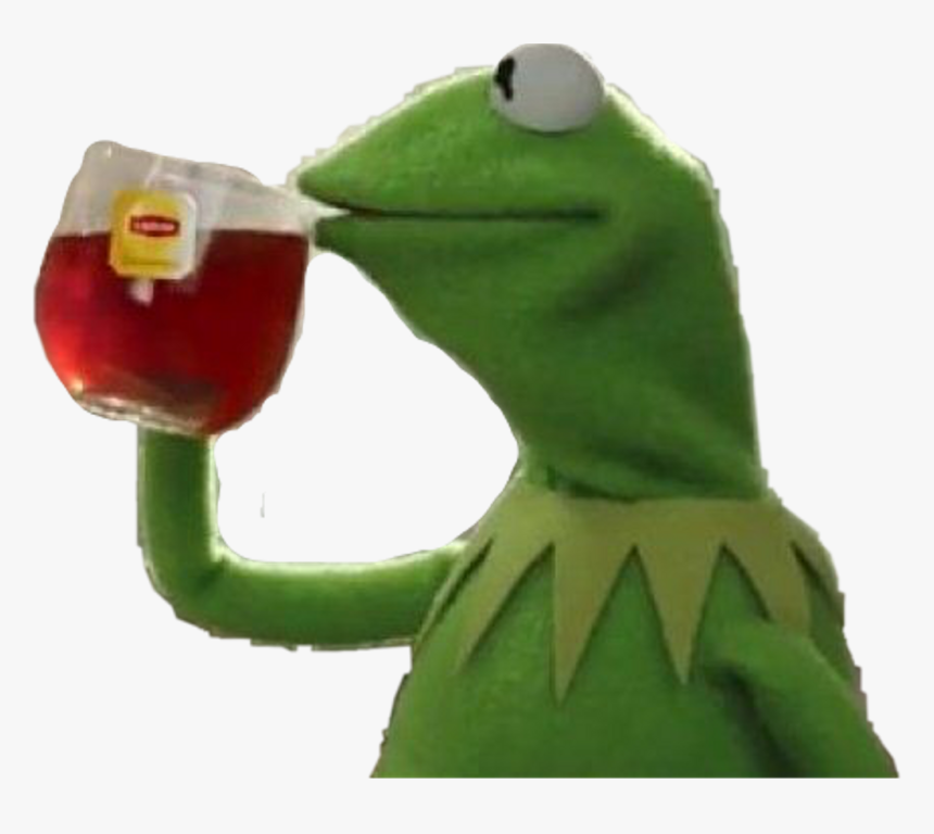 Kermit Drinking Tea Sticker, HD Png Download, Free Download