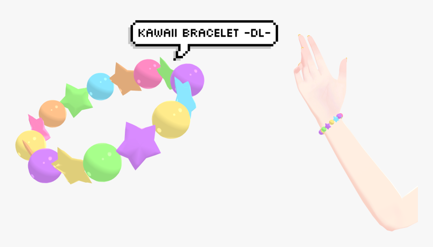 [mmd] Kawaii Bracelet Dl By Deidaraisdead - Mmd Kawaii Bracelet, HD Png Download, Free Download