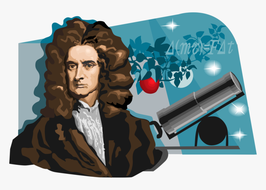 Vector Illustration Of Sir Isaac Newton, English Mathematician, - Motion Sir Isaac Newton, HD Png Download, Free Download